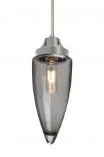  1JT-SULUSM-SN - Besa, Sulu Cord Pendant, Smoke Bubble, Satin Nickel Finish, 1x60W Medium Base