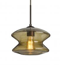  1JT-ZENLT-EDIL-BR - Besa, Zen Cord Pendant, Latte Bubble, Bronze Finish, 1x8W LED Filament