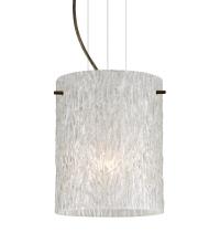  1KG-4006GL-BR - Besa Pendant Tamburo 8 Bronze Glitter Stone 1x100W Medium Base