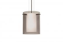  1KG-S00607-BR - Besa Pendant Pahu 8 Bronze Transparent Smoke/Opal 1x100W Medium Base