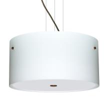  1KV-400807-BR - Besa Pendant Tamburo 16 Bronze Opal Matte 3x100W Medium Base