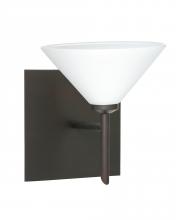  1SW-117607-LED-BR-SQ - Besa Wall With SQ Canopy Kona Bronze White 1x5W LED