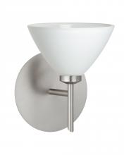  1SW-174307-LED-SN - Besa Wall Domi Satin Nickel White 1x5W LED