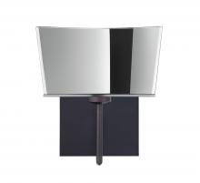  1SW-6773MR-LED-BR-SQ - Besa Groove Wall With SQ Canopy 1SW Mirror-Frost Bronze 1x5W LED