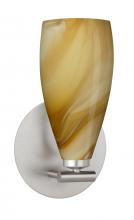  1SX-7198HN-LED-SN - Besa Wall Karli Satin Nickel Honey 1x5W LED