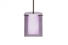  1TT-A00607-BR - Besa Stem Pendant Pahu 8 Bronze Transparent Amethyst 1x100W Medium Base