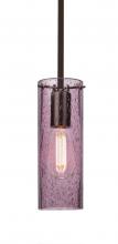  1TT-JUNI10PL-EDIL-BR - Besa, Juni 10 Stem Pendant, Plum Bubble, Bronze, 1x4W LED Filament