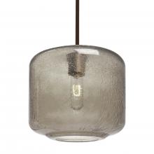  1TT-NILES10SM-BR-L - Besa Niles 10 Pendant, Smoke Bubble, Bronze Finish, 1x60W Medium Base T10, 15Ft. Cord