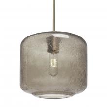  1TT-NILES10SM-SN-L - Besa Niles 10 Pendant, Smoke Bubble, Satin Nickel Finish, 1x60W Medium Base T10, 15Ft