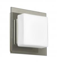  1WS-7735SM-LED-CR - Besa Wall Alex Chrome Opal/Smoke 1x5W LED