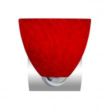 Besa Lighting 1WZ-7572RC-LED-CR - Besa, Sasha Mini Sconce, Red Cloud, Chrome Finish, 1x9W LED