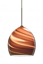  1XC-1716SK-LED-BR - Besa Pendant Sprite Bronze Smoke Twist 1x5W LED