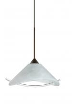  1XC-181304-LED-BR - Besa Pendant Hoppi Bronze Marble/Clear 1x3W LED