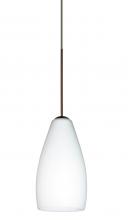  1XT-719807-BR - Besa Pendant Karli Bronze Opal Matte 1x50W Halogen