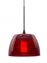  1XT-SPURRD-LED-BR - Besa Spur Cord Pendant, Red, Bronze Finish, 1x3W LED