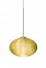  1XC-5612GD-SN - Besa Pendant Lasso Satin Nickel Gold Glitter 1x50W Halogen