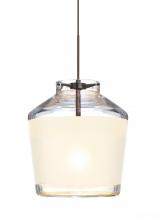  1XP-PIC6WH-BR - Besa Pendant Pica 6 Bronze White Sand 1x50W Halogen