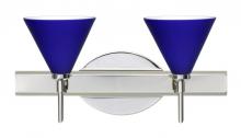 Besa Lighting 2SW-5121CM-LED-CR - Besa Wall Kani Chrome Cobalt Blue Matte 2x5W LED