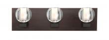  3WF-BOCACL-LED-BR - Besa, Boca Vanity, Clear, Bronze Finish, 3x5W LED