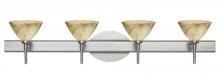  4SW-174383-LED-SN - Besa Wall Domi Satin Nickel Mocha 4x5W LED