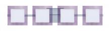  4WS-773591-LED-CR - Besa Wall Alex Chrome Opal/Amethyst 4x5W LED