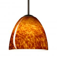  B-757218-MED-BR - Besa Sasha Pendant For Multiport Canopy Bronze Amber Cloud 1x50W B10 Med