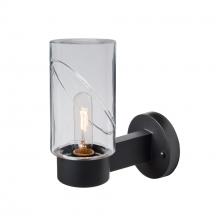  BLINKCL-WALL-EDIL-BK - Blink Outdoor Sconce, Clear/Clear, Black Finish, 1x5W LED Filament