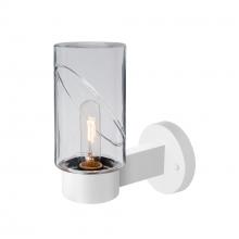  BLINKCL-WALL-EDIL-WH - Blink Outdoor Sconce, Clear/Clear, White Finish, 1x5W LED Filament