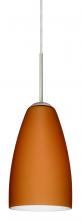  J-151180-SN - Besa Riva 9 Pendant For Multiport Canopy Satin Nickel Amber Matte 1x75W Medium Base