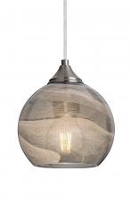  J-JILLYSM-EDIL-SN - Besa, Jilly Cord Pendant For Multiport Canopy, Vapor Smoke, Satin Nickel Finish, 1x5W