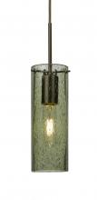  J-JUNI10MS-BR - Besa, Juni 10 Pendant For Multiport Canopy, Moss Bubble, Bronze, 1x60W Medium Base