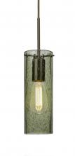  J-JUNI10MS-EDIL-BR - Besa, Juni 10 Pendant For Multiport Canopy, Moss Bubble, Bronze, 1x4W LED Filament