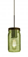  J-MILO4GR-EDIL-BR - Besa Pendant For Multiport Canopy Milo 4 Bronze Green 1x5W LED Filament