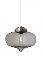  J-MIRASM-SN - Besa Mira Pendant For Multiport Canopy Satin Nickel Smoke 1x60W T10