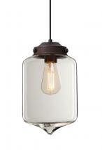  J-OLINCL-EDIL-BR - Besa Olin Pendant For Multiport Canopy Bronze Clear 1x4W LED Filament