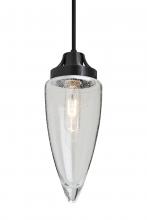  J-SULUCL-BK - Besa, Sulu Cord Pendant For Multiport Canopy, Clear Bubble, Black Finish, 1x60W Mediu