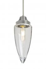  J-SULUCL-EDIL-SN - Besa, Sulu Cord Pendant For Multiport Canopy, Clear Bubble, Satin Nickel Finish, 1x4W