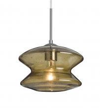  J-ZENLT-SN - Besa, Zen Cord Pendant For Multiport Canopy, Latte Bubble, Satin Nickel Finish, 1x60W