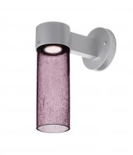  JUNI10PL-WALL-LED-SL - Besa, Juni 10 Outdoor Sconce, Plum Bubble, Silver Finish, 1x4W LED