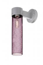  JUNI16PL-WALL-SL - Besa, Juni 16 Outdoor Sconce, Plum Bubble, Silver Finish, 1x60W Medium Base