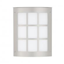  MOTO11GR-WA-SL - Besa Outdoor Moto 11 Grid Silver White Acrylic 1x60W E12