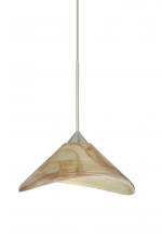  X-191383-SN - Besa Pendant For Multport Canopy Hoppi Satin Nickel Mocha 1x50W Halogen