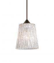  XP-5125GL-LED-BR - Besa Pendant Nico 4 Bronze Stone Glitter 1x5W LED