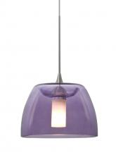  XP-SPURPL-SN - Besa Spur Cord Pendant, Plum, Satin Nickel Finish, 1x35W Halogen