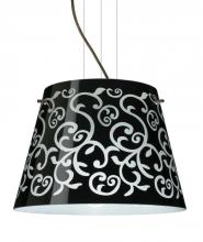  1KV-4340BD-LED-BR - Besa Amelia 15 LED Pendant 1KV Black Damask Bronze 3x11W LED