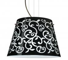  1KV-4394BD-LED-BR - Besa Amelia 18 LED Pendant 1KV Black Damask Bronze 3x11W LED