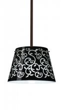  1TT-4393BD-LED-BR - Besa Amelia 12 LED Pendant 1TT Black Damask Bronze 1x11W LED