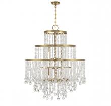  1-1868-15-322 - Luna 15-Light Chandelier in Warm Brass