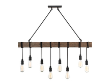  1-990-8-41 - Burgess 8-Light Linear Chandelier in Durango