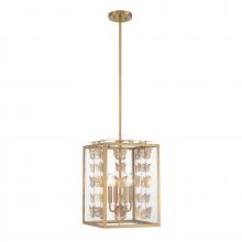  3-4197-4-322 - Birch 4-Light Pendant in Warm Brass